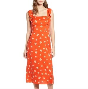 NWT Leith Orange Floral Dress